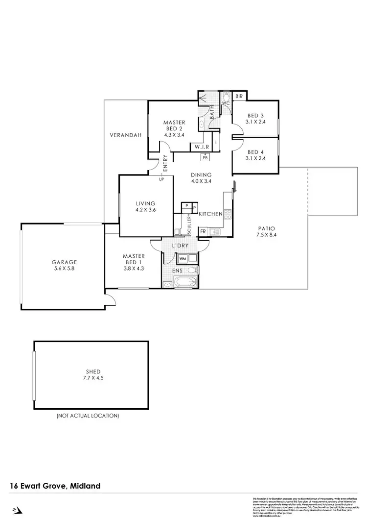 Floorplan of Homely house listing, 16 Ewart Grove, Midland WA 6056