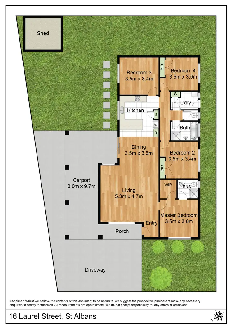 Floorplan of Homely house listing, 16 Laurel Street, St Albans VIC 3021