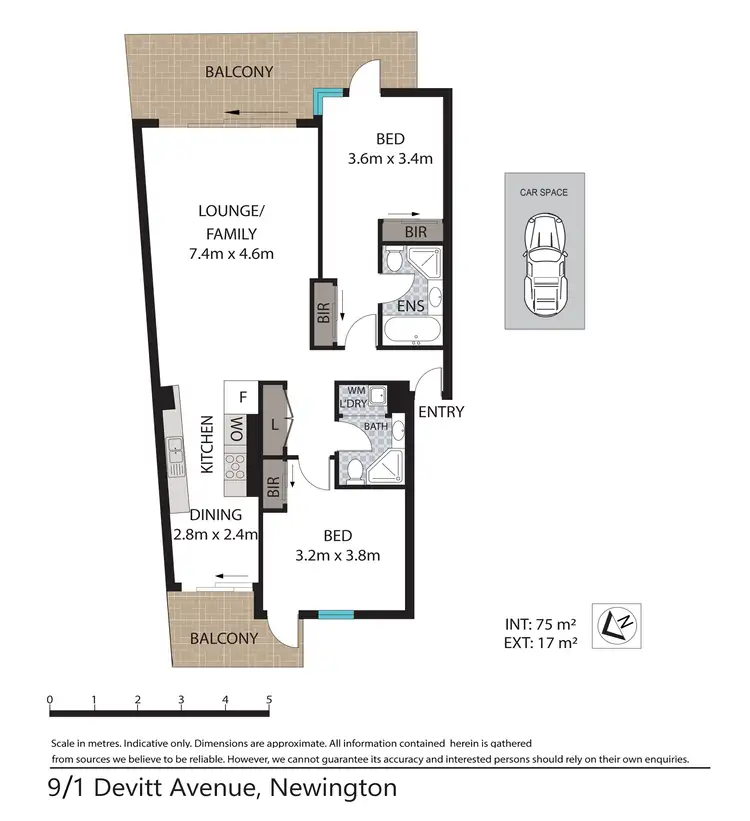 Floorplan of Homely unit listing, 9/1 Devitt Avenue, Newington NSW 2127