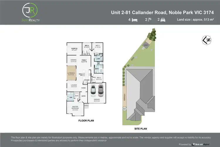 Floorplan of Homely unit listing, 2/81 Callander Road, Noble Park VIC 3174