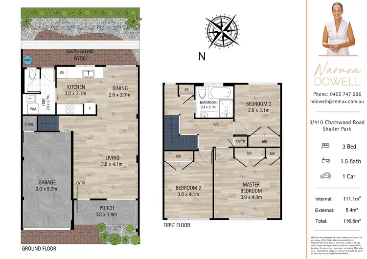 Floorplan of Homely unit listing, 3/410 Chatswood Road, Shailer Park QLD 4128