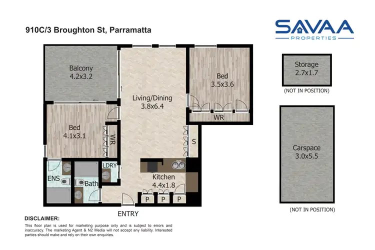 Floorplan of Homely apartment listing, 910C/3 Broughton Street, Parramatta NSW 2150