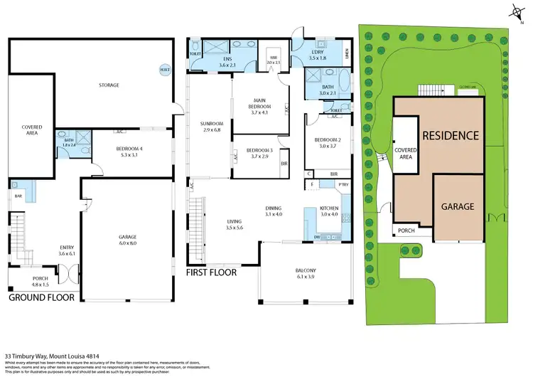Floorplan of Homely house listing, 33 Timbury Way, Mount Louisa QLD 4814