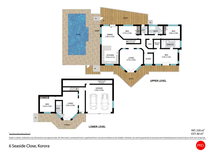Floorplan of Homely house listing, 6 Seaside Close, Korora NSW 2450