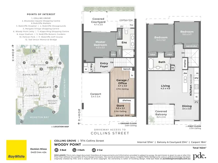 Floorplan of Homely townhouse listing, 7/14 Collins Street, Woody Point QLD 4019