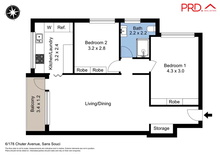 Floorplan of Homely unit listing, 6/178-180 Chuter Avenue, Sans Souci NSW 2219