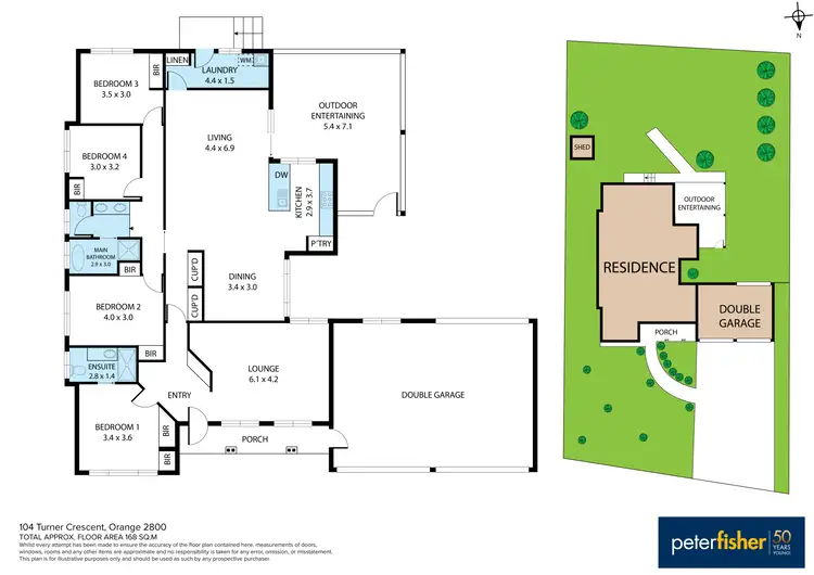 Floorplan of Homely house listing, 104 Turner Crescent, Orange NSW 2800