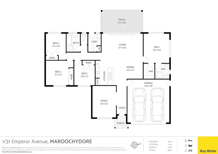 Floorplan of Homely house listing, 1/31 Emperor Avenue, Maroochydore QLD 4558