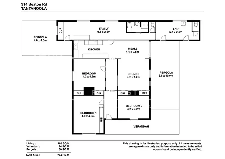Floorplan of Homely rural property listing, 314 Beaton Road, Tantanoola SA 5280