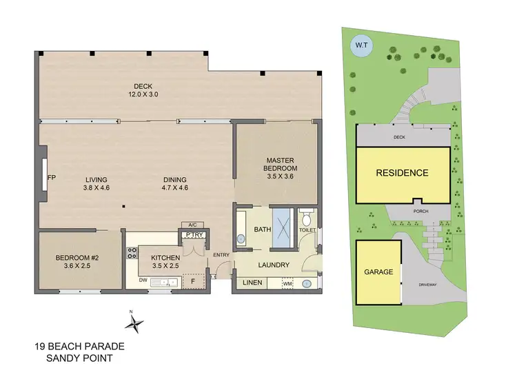 Floorplan of Homely house listing, 19 Beach Pde, Sandy Point VIC 3959