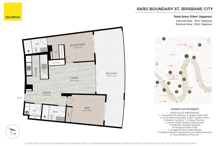 Floorplan of Homely apartment listing, 69/82 Boundary Street, Brisbane City QLD 4000