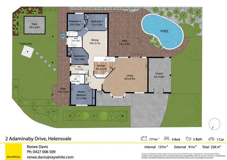 Floorplan of Homely house listing, 2 Adaminaby Drive, Helensvale QLD 4212