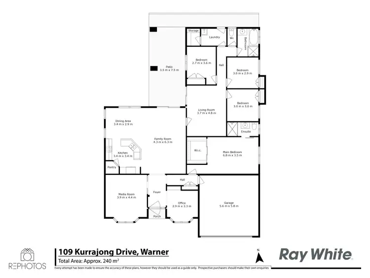 Floorplan of Homely house listing, 109 Kurrajong Drive, Warner QLD 4500