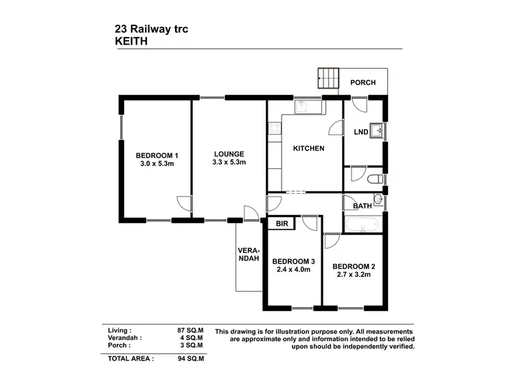 Floorplan of Homely house listing, 23 Railway Terrace, Keith SA 5267