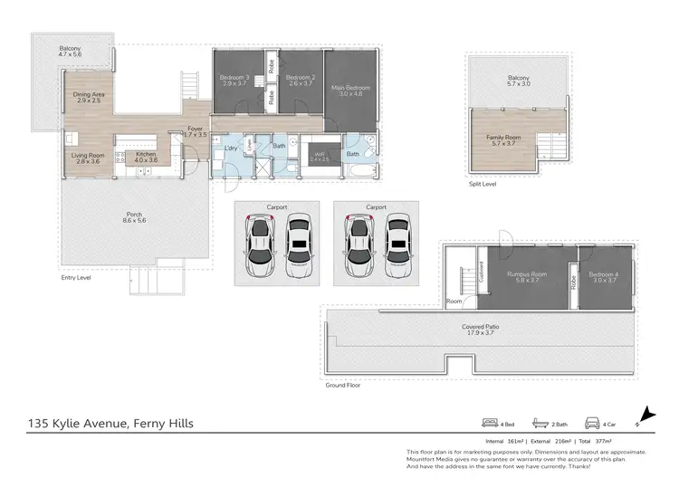 Floorplan of Homely house listing, 135 Kylie Avenue, Ferny Hills QLD 4055