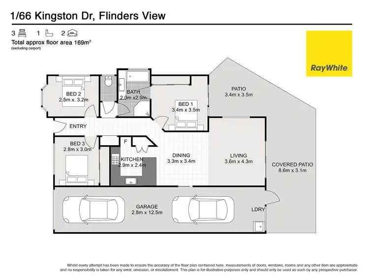 Floorplan of Homely apartment listing, 1/66 Kingston Drive, Flinders View QLD 4305