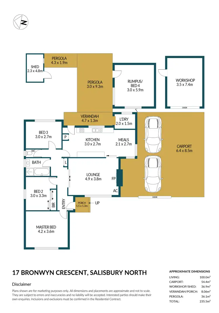 Floorplan of Homely house listing, 17 Bronwyn Crescent, Salisbury North SA 5108