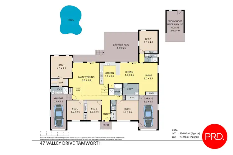 Floorplan of Homely house listing, 47 Valley Drive, Tamworth NSW 2340