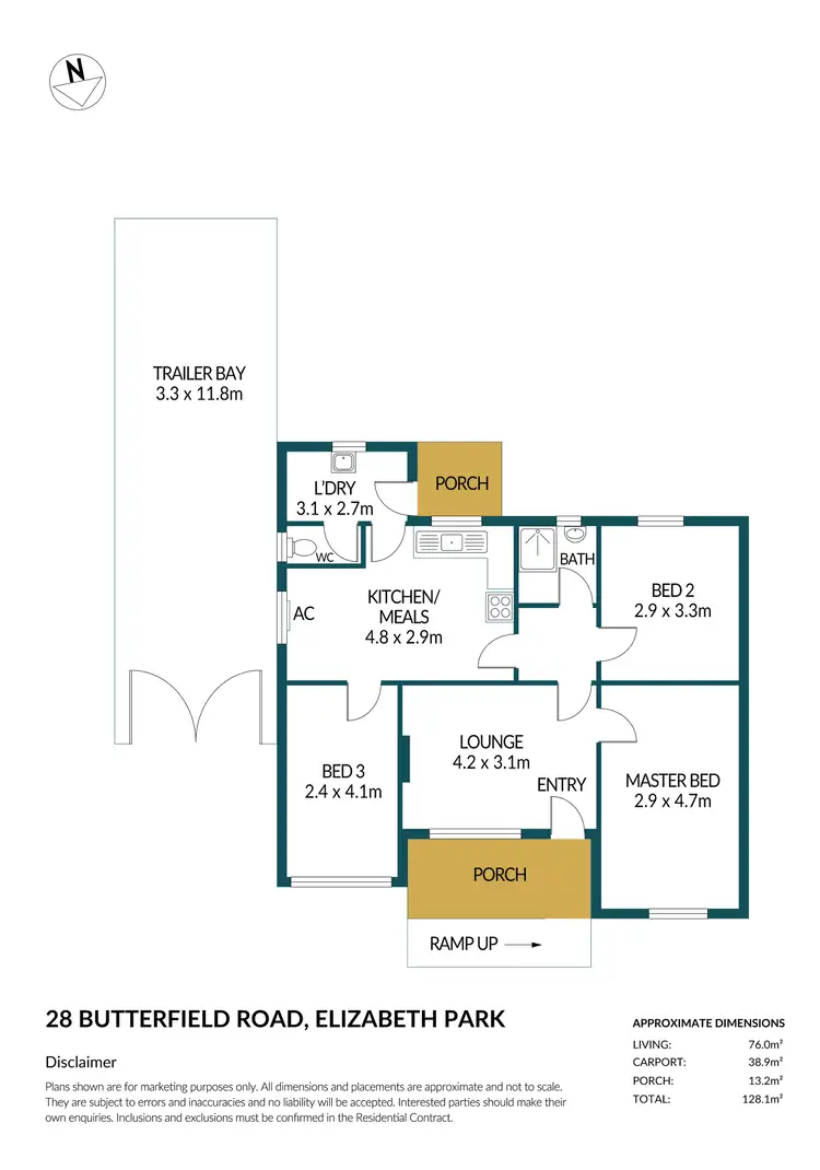 Floorplan of Homely house listing, 28 Butterfield Road, Elizabeth Park SA 5113