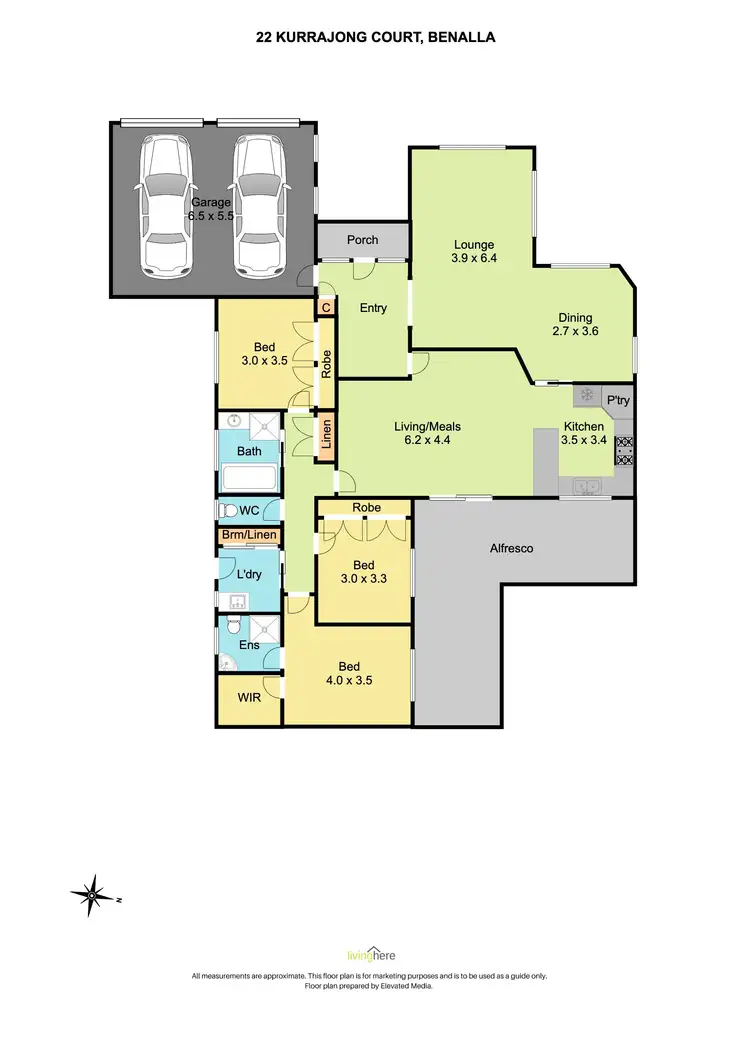 Floorplan of Homely house listing, 22 Kurrajong Court, Benalla VIC 3672