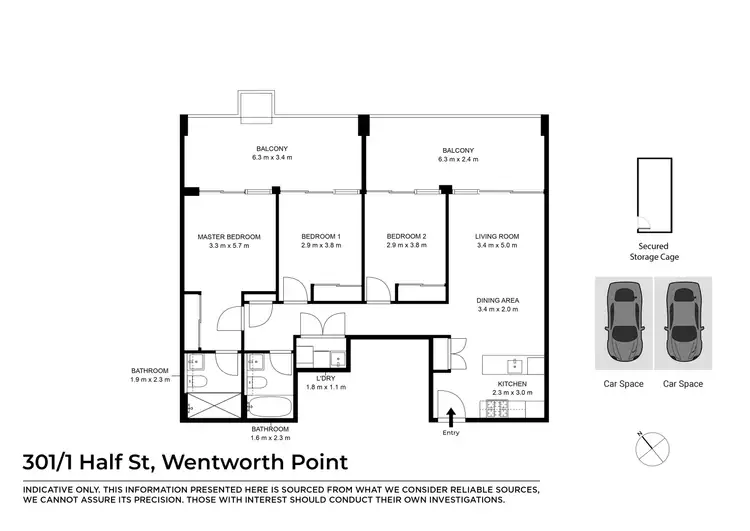 Floorplan of Homely apartment listing, 301/1 Half Street, Wentworth Point NSW 2127
