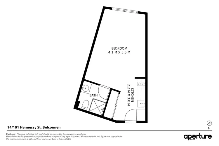 Floorplan of Homely apartment listing, 14/101 Hennessy Street, Belconnen ACT 2617