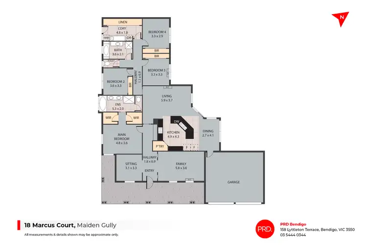Floorplan of Homely house listing, 18 Marcus Court, Maiden Gully VIC 3551