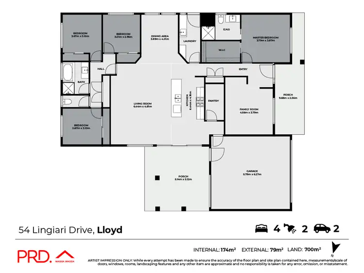 Floorplan of Homely house listing, 54 Lingiari Drive, Lloyd NSW 2650