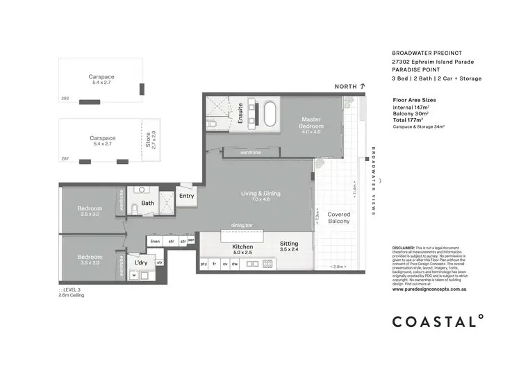 Floorplan of Homely unit listing, 27302 Ephraim Island, Paradise Point QLD 4216