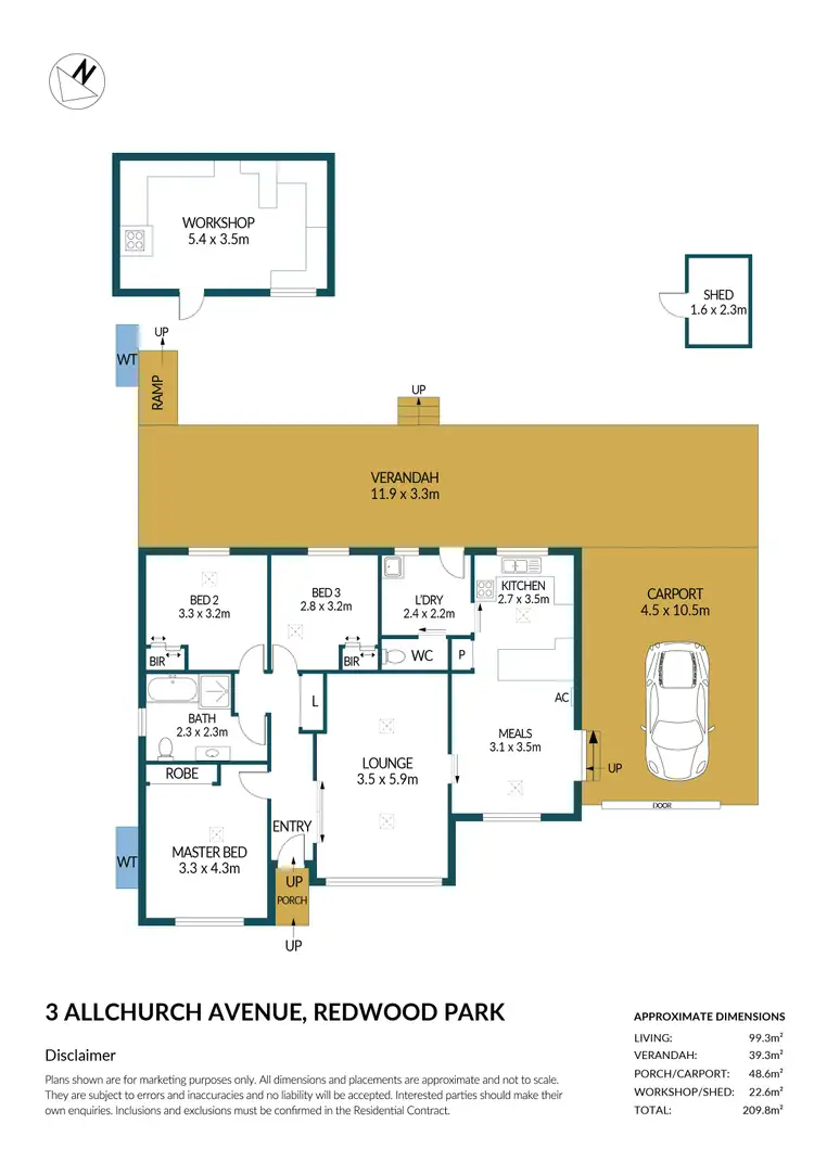 Floorplan of Homely house listing, 3 Allchurch Avenue, Redwood Park SA 5097