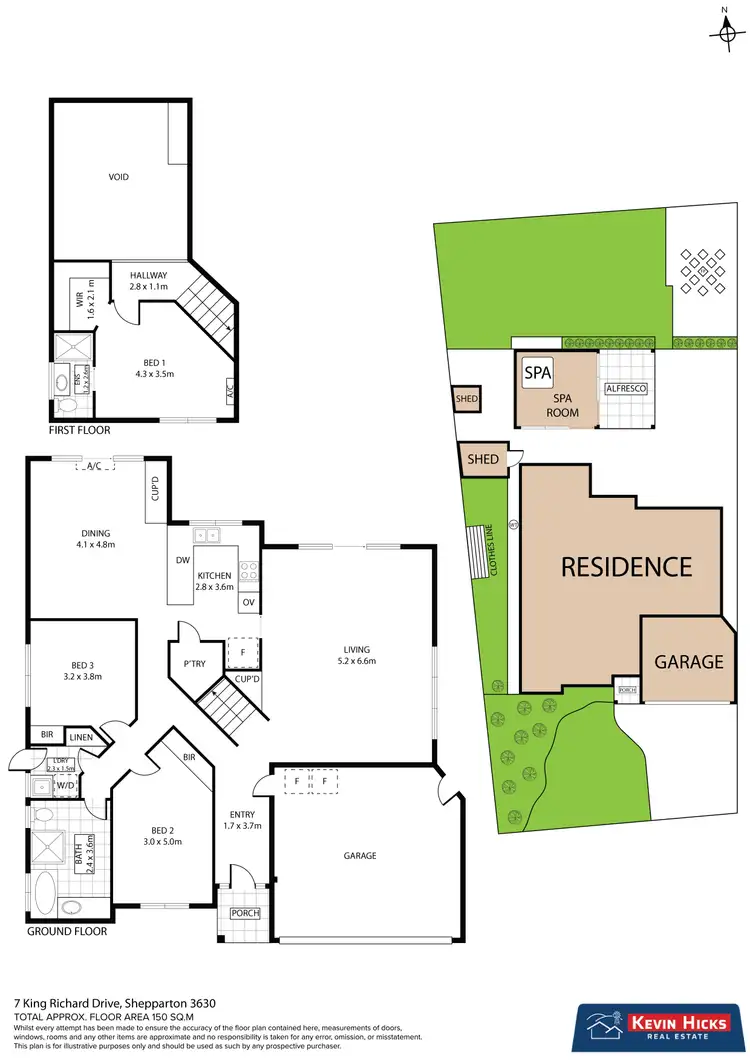 Floorplan of Homely house listing, 7 King Richard Drive, Shepparton VIC 3630