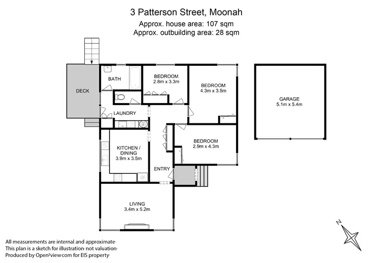 Floorplan of Homely house listing, 3 Patterson Street, Moonah TAS 7009