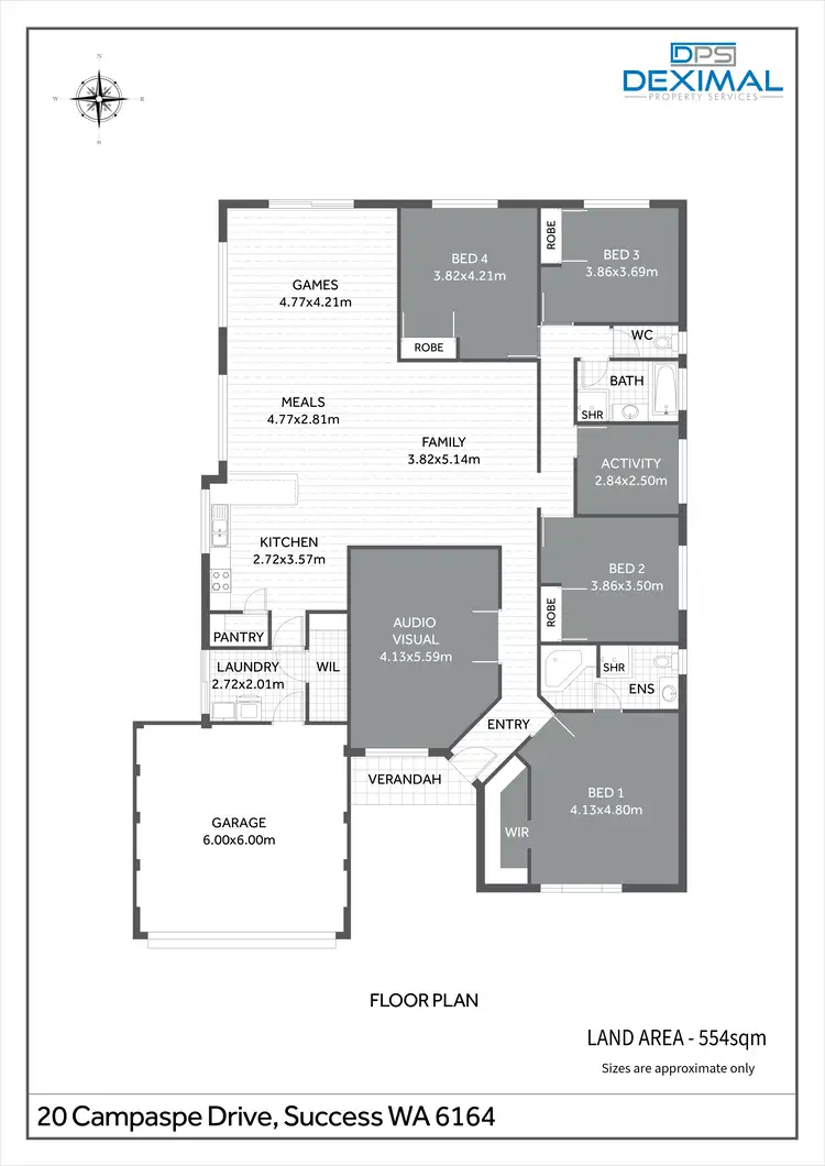 Floorplan of Homely house listing, 20 Campaspe Drive, Success WA 6164