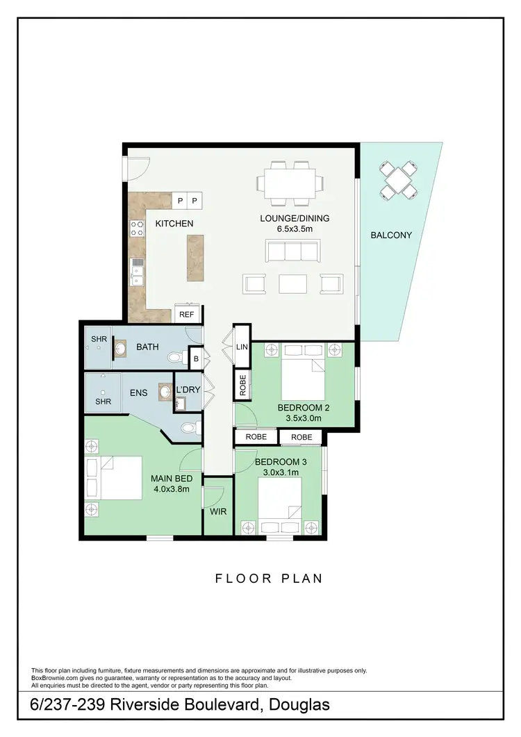Floorplan of Homely unit listing, 6/237-239 Riverside Boulevard, Douglas QLD 4814