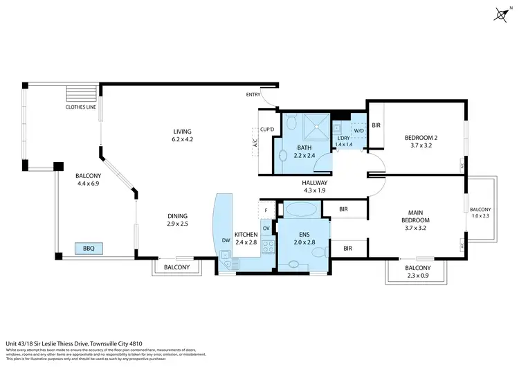 Floorplan of Homely house listing, Unit 43/18-30 Sir Leslie Thiess Drive, Townsville City QLD 4810