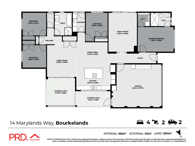 Floorplan of Homely house listing, 14 Marylands Way, Bourkelands NSW 2650