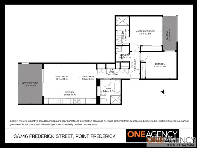 Floorplan of Homely apartment listing, 3A/46 Frederick Street, Point Frederick NSW 2250
