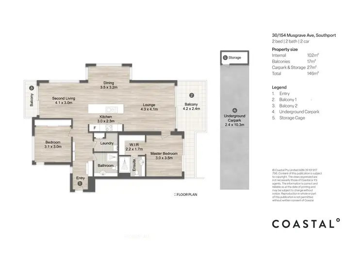 Floorplan of Homely apartment listing, 30/154 Musgrave Avenue, Southport QLD 4215