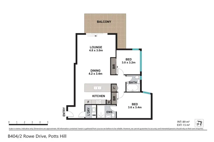 Floorplan of Homely unit listing, 404B/2 Rowe Drive, Yagoona NSW 2199