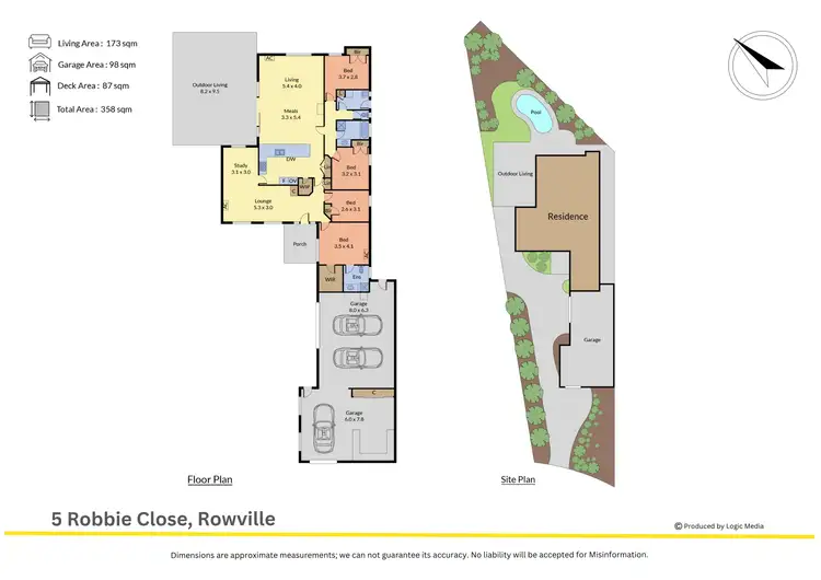 Floorplan of Homely house listing, 5 Robbie Close, Rowville VIC 3178