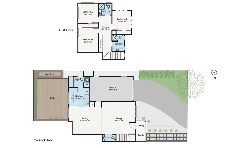 Floorplan of Homely townhouse listing, 3/1 Dover Street, Oakleigh East VIC 3166