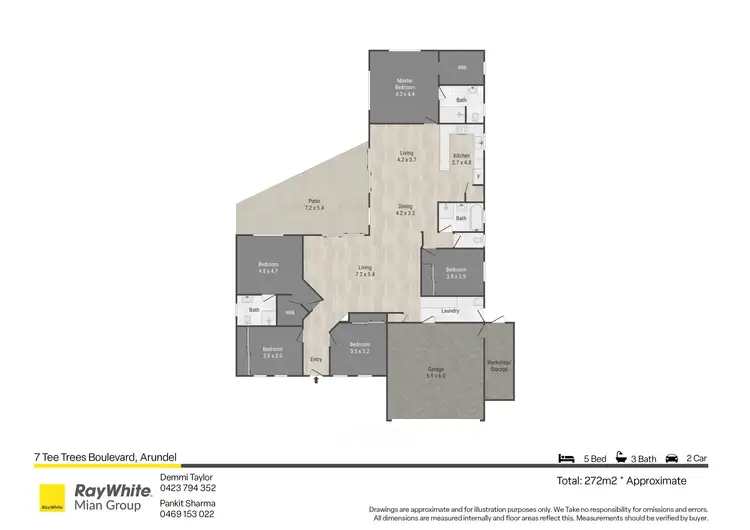 Floorplan of Homely house listing, 7 Tee Trees Boulevard, Arundel QLD 4214