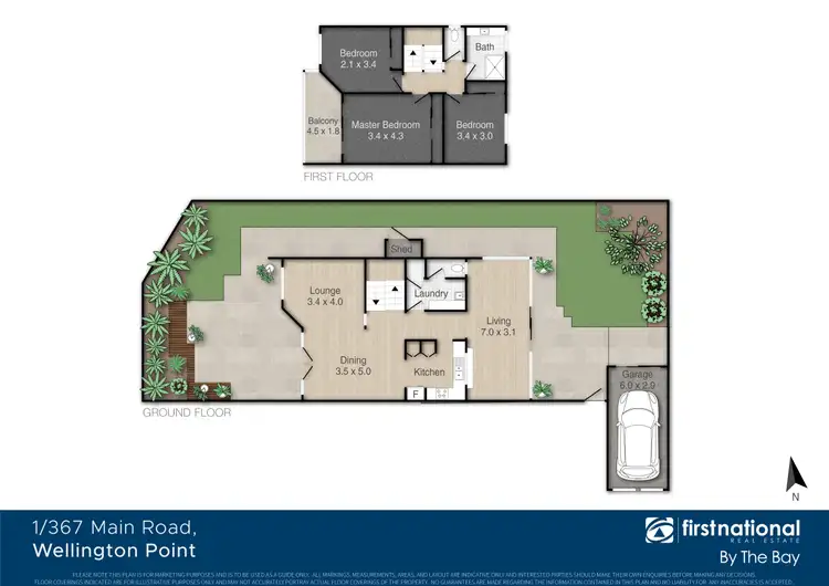 Floorplan of Homely townhouse listing, 1/367 Main Road, Wellington Point QLD 4160
