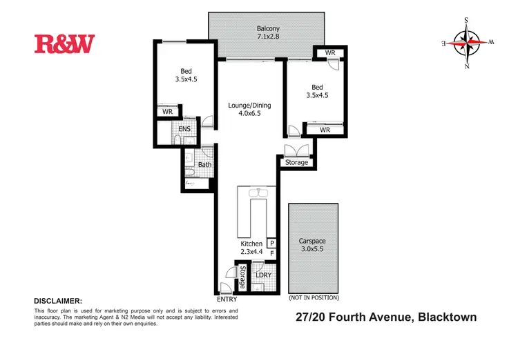 Floorplan of Homely unit listing, 27/20 Fourth Avenue, Blacktown NSW 2148