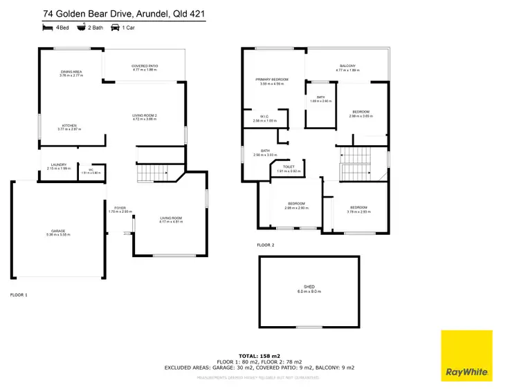 Floorplan of Homely house listing, 74 Golden Bear Drive, Arundel QLD 4214
