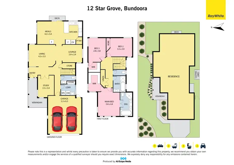 Floorplan of Homely house listing, 12 Star Grove, Bundoora VIC 3083
