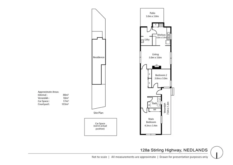 Floorplan of Homely house listing, 128A Stirling Highway, Nedlands WA 6009