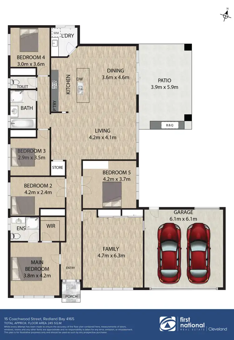 Floorplan of Homely house listing, 15 Coachwood Street, Redland Bay QLD 4165