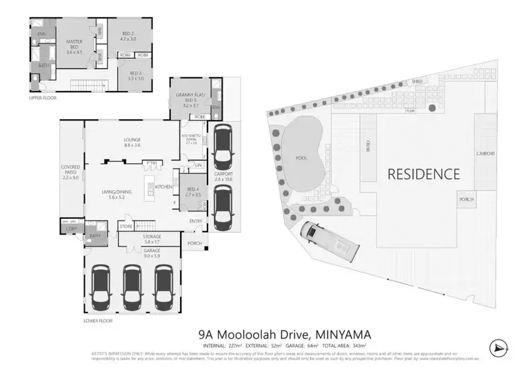 Floorplan of Homely house listing, 9A Mooloolah Drive, Minyama QLD 4575