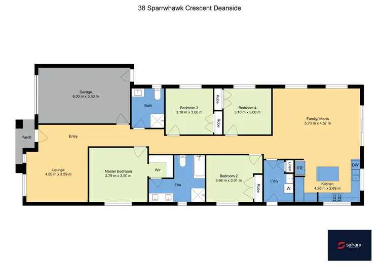 Floorplan of Homely house listing, 38 Sparrowhawk Crescent, Deanside VIC 3336